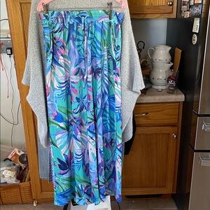 One World Woman Blue Casual Pants Medium